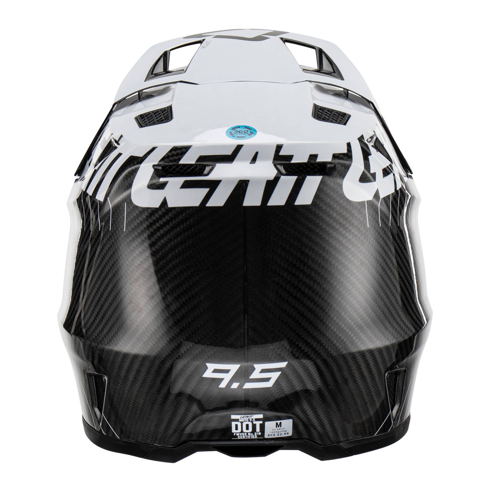 New LEATT 9.5 Helmet Kit - Carbon/ White (XS) #LE1023010200
