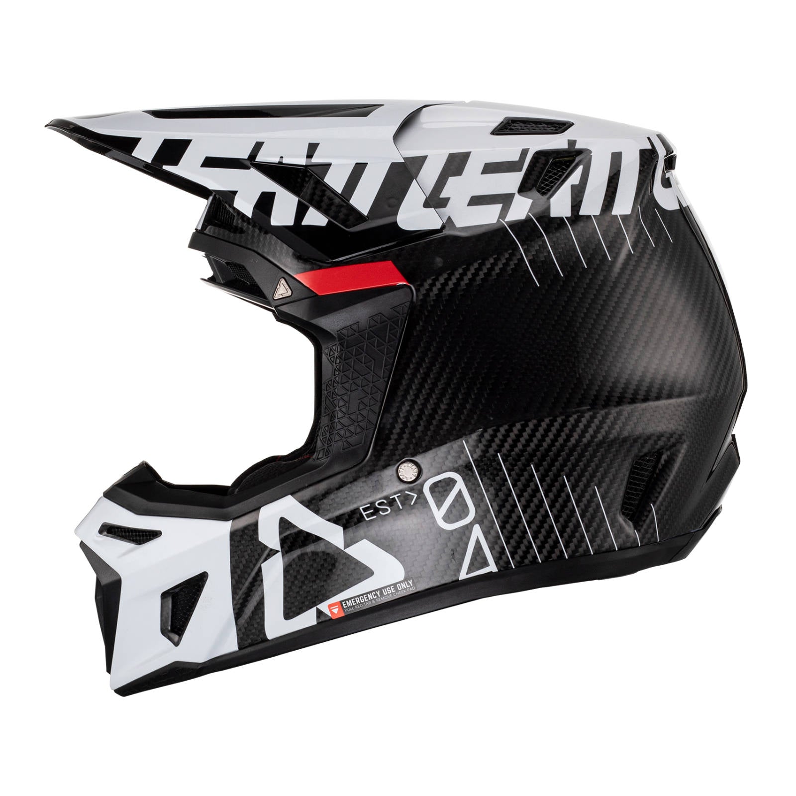 New LEATT 9.5 Helmet Kit - Carbon/ White (S) #LE1023010201