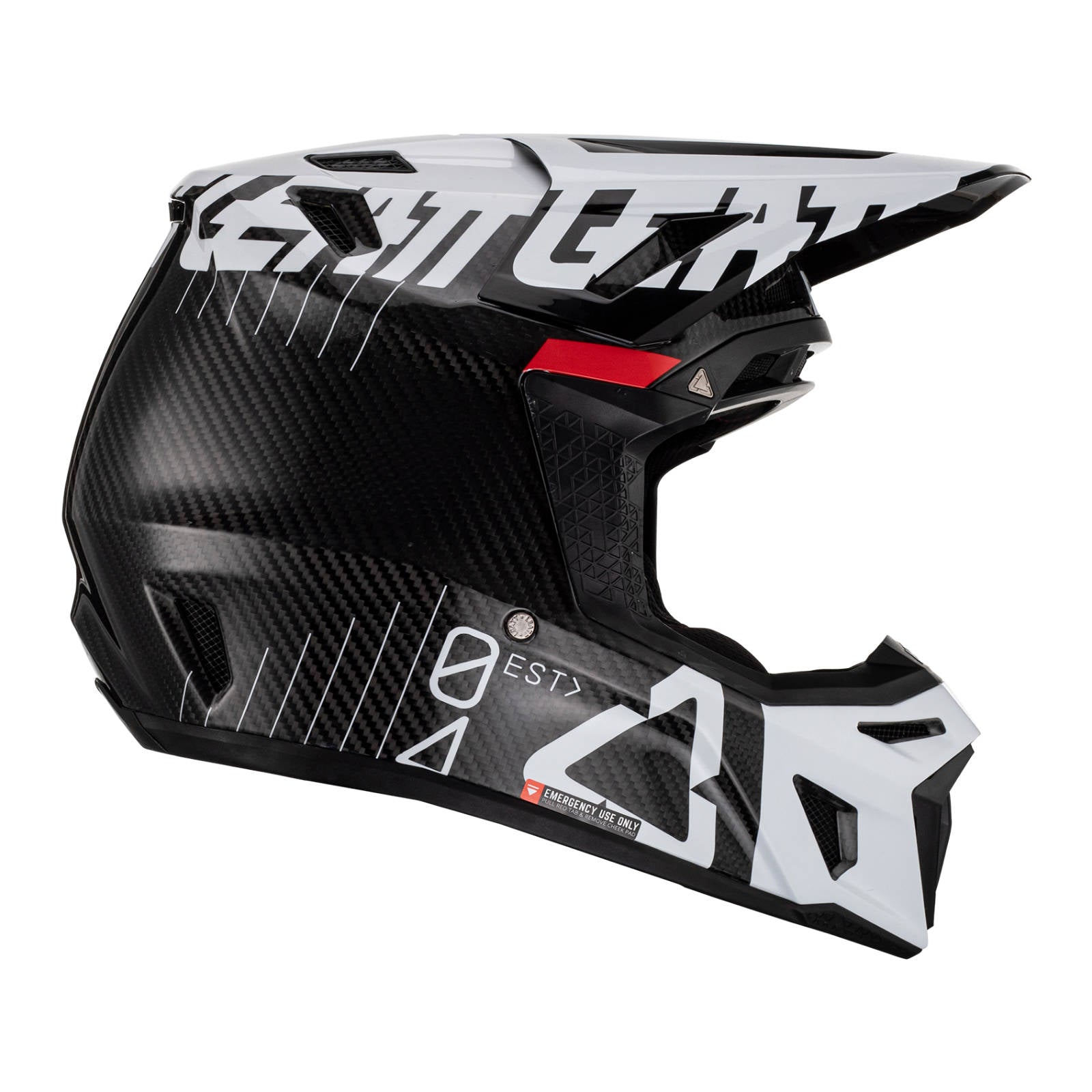New LEATT 9.5 Helmet Kit - Carbon/ White (S) #LE1023010201