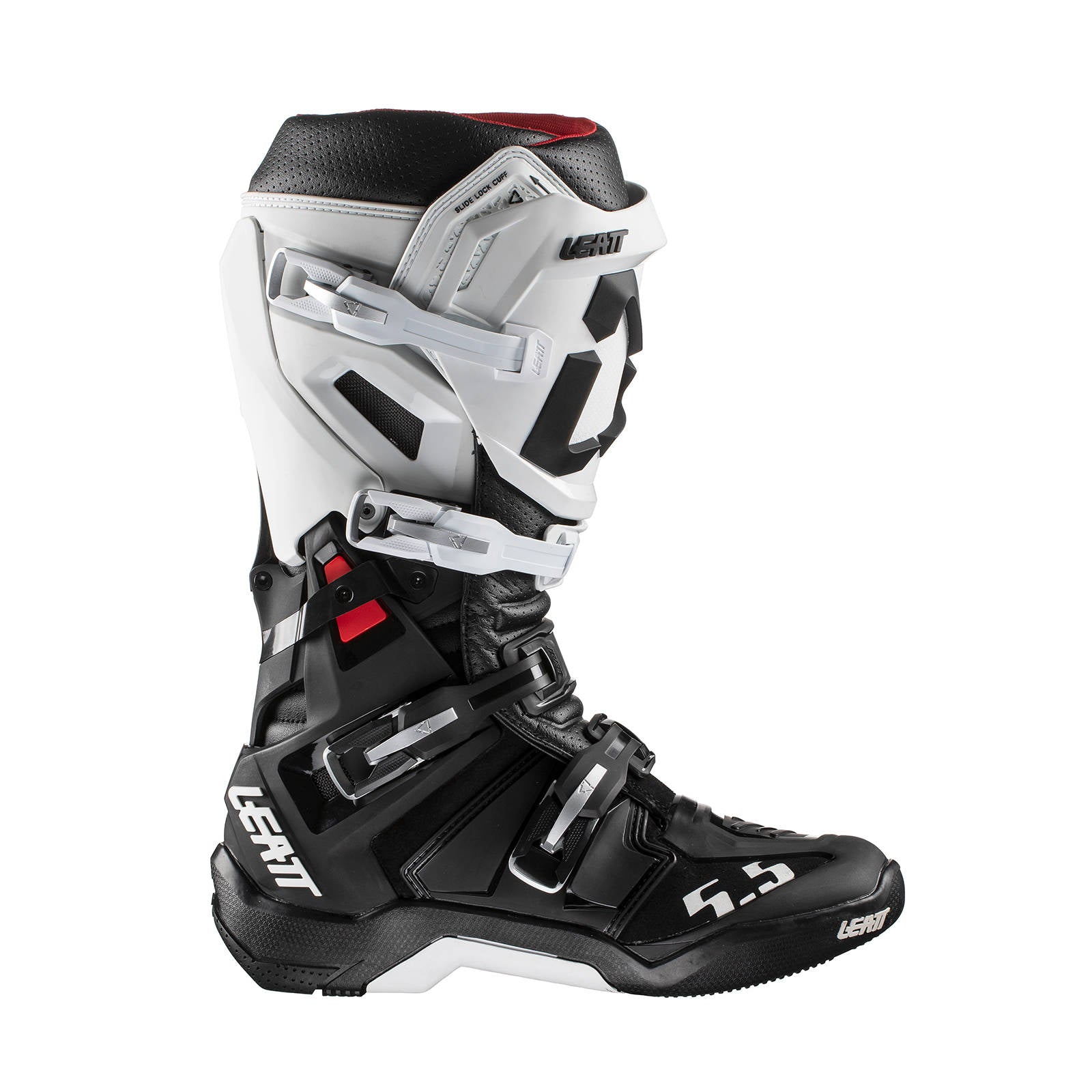 New LEATT 5.5 Flexlock GPX Off Road Boot - White / Black #LE3020002126
