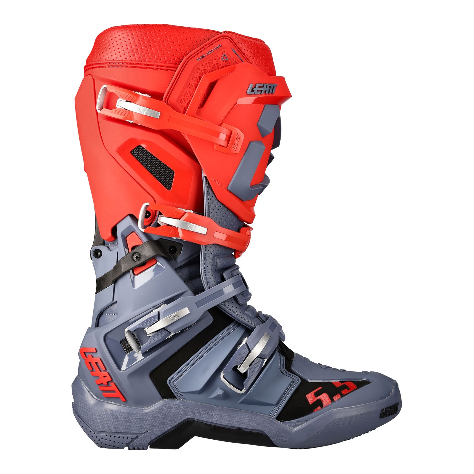 New LEATT 5.5 Flexlock Off Road Boot v. 22 - Graphene / Red #LE3022060111