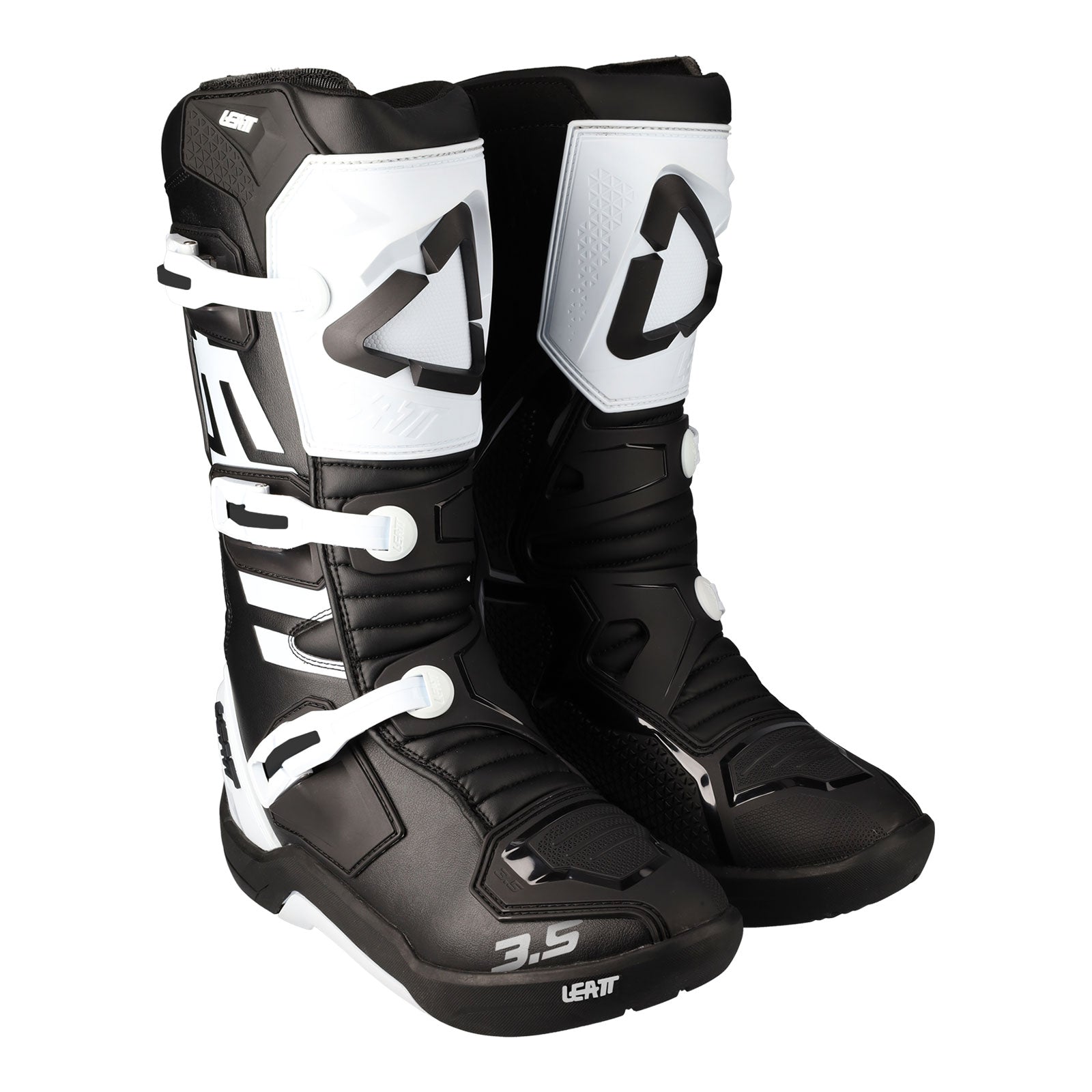 New LEATT 3.5 Junior Off Road Boot - Black / White #LE3022060201