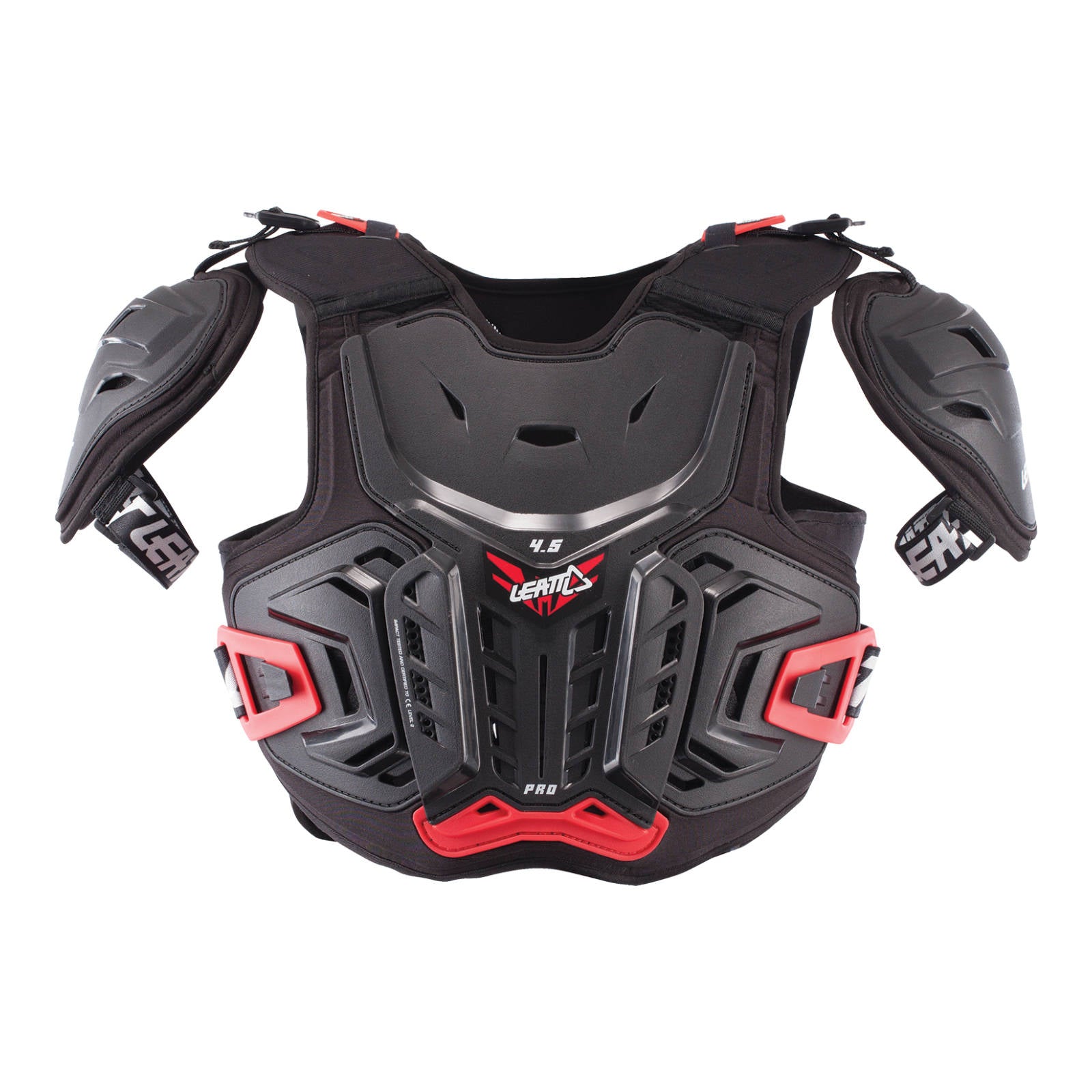 LEATT Chest Protector 4.5 Pro Black / Red JNR - Small/Medium 134-146CM