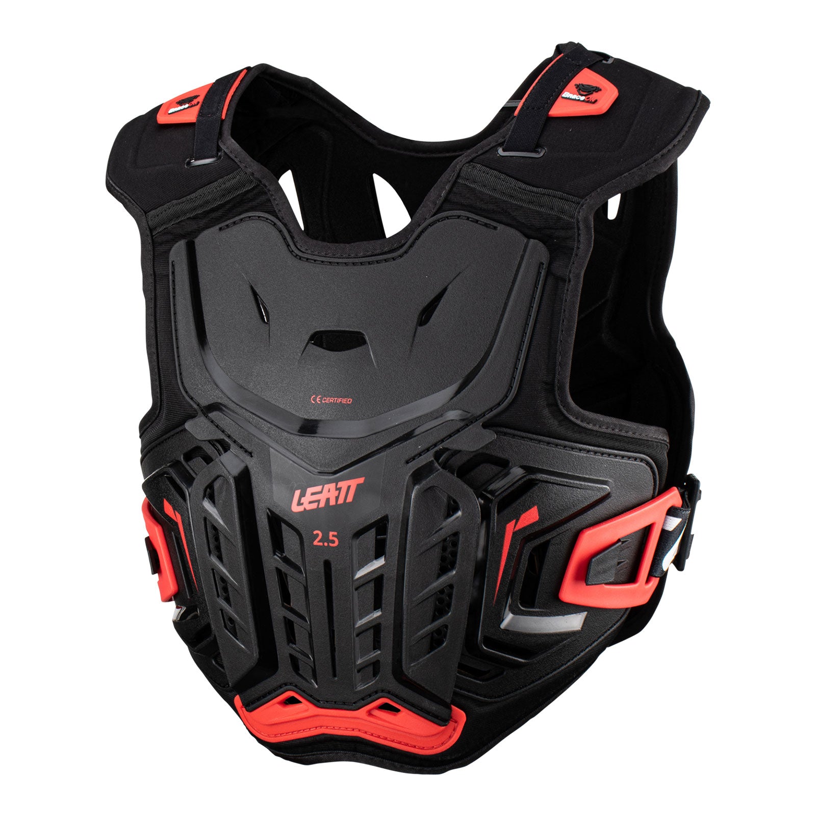 New LEATT Chest Protector 2.5 Black / Red JNR 134-146CM #LE5022151390 | Australian Moto Spares
