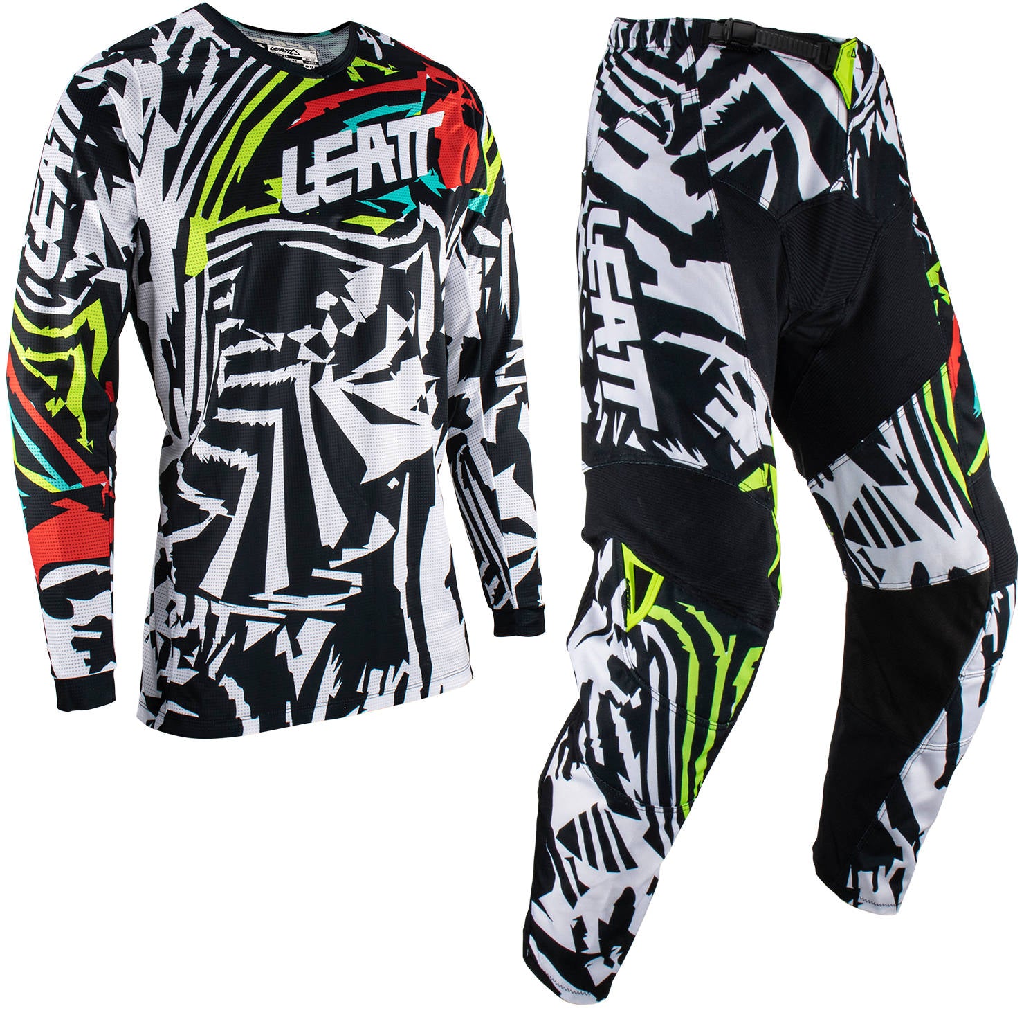 New LEATT Off-Road 2023 3.5 Junior Ride Kit - Zebra (M) #LE5023033103 | Australian Moto Spares
