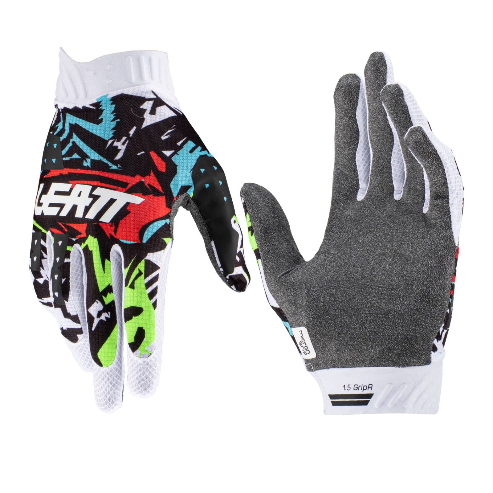 New LEATT 23 Off-Road Glove Moto 1.5 Gripr Large Zebra #LE6023041202