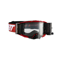 New LEATT Goggle Velocity 6.5 Roll-Off Red/White - Clear Lens LE8019100053 | Australian Moto Spares