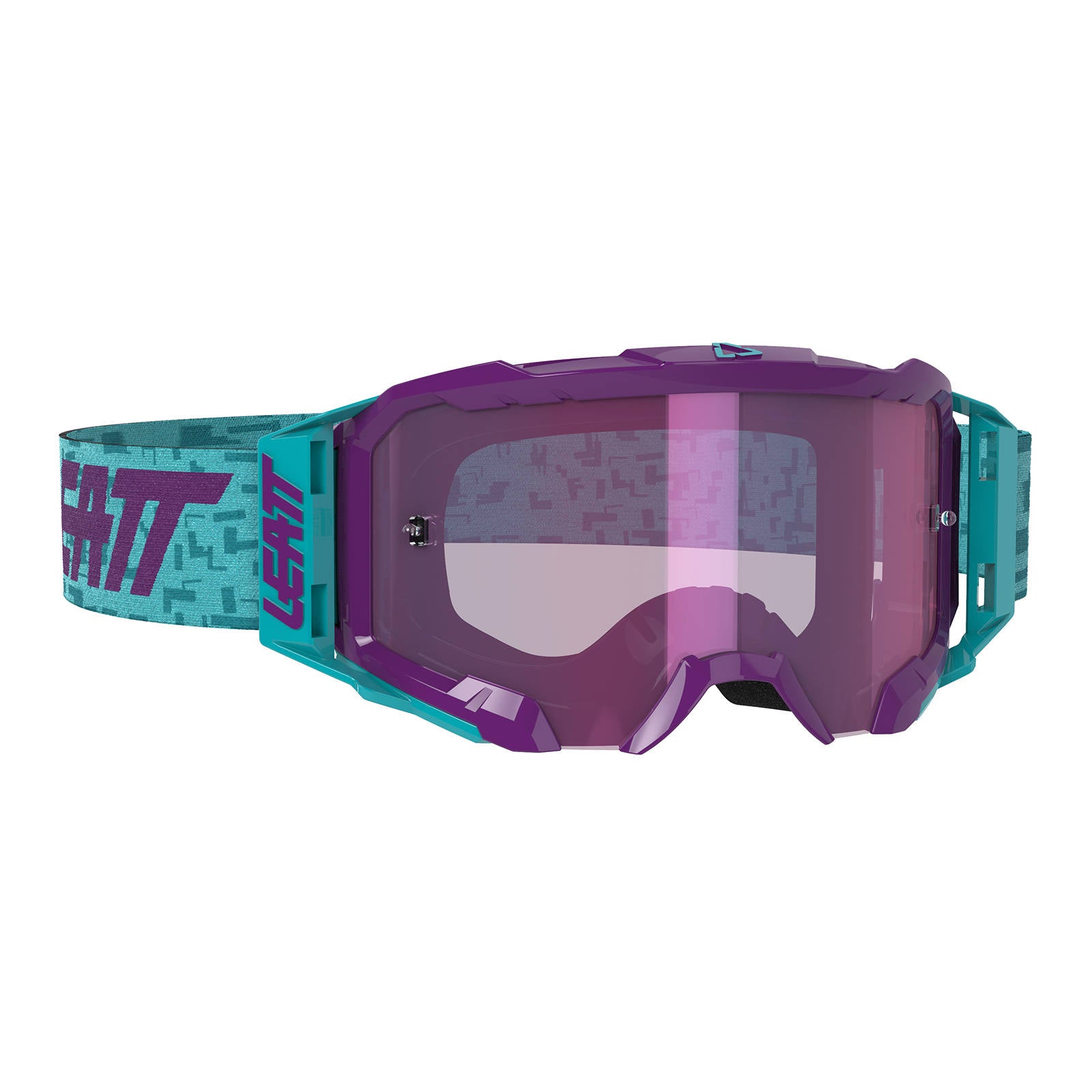 New LEATT 5.5 Velocity Google Iriz - Aqua - Purp Lens 78% #LE8020001010
