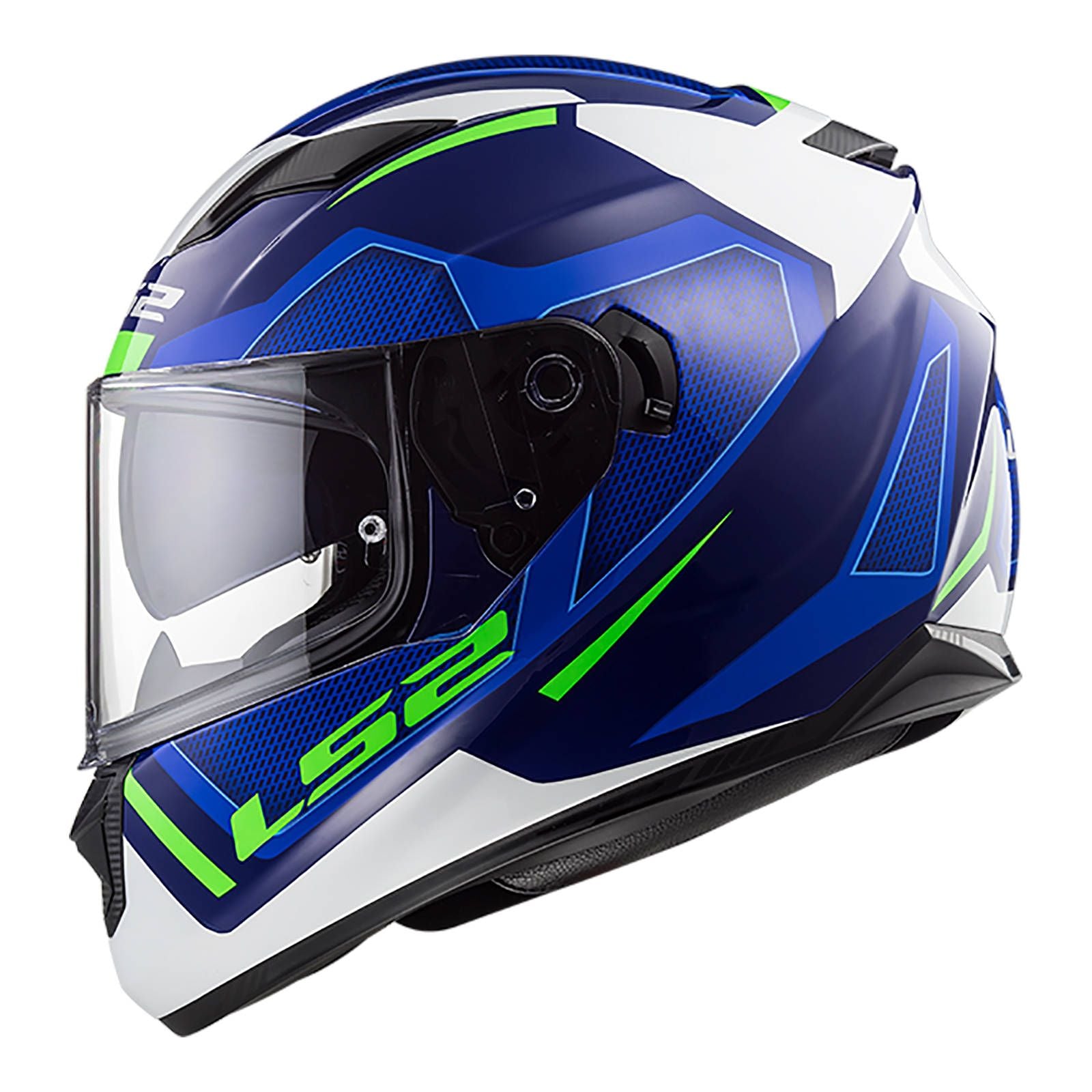 New LS2 FF320 Stream EVO Axis Helmet - White / Blue (S) #LS2FF320AXWBS