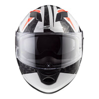 LS2 FF320 Stream EVO Commander Helmet - White / Black / Red (2XL)