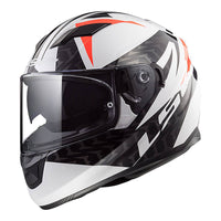 LS2 FF320 Stream EVO Commander Helmet - White / Black / Red (2XL)