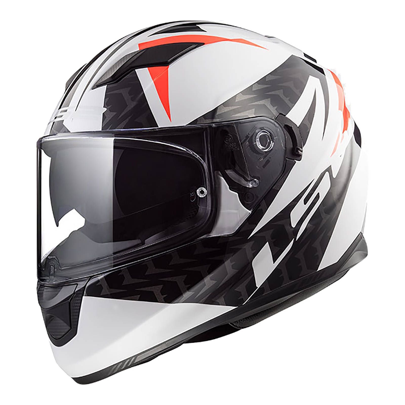 LS2 FF320 Stream EVO Commander Helmet - White / Black / Red (M) #LS2FF320COMWBRM