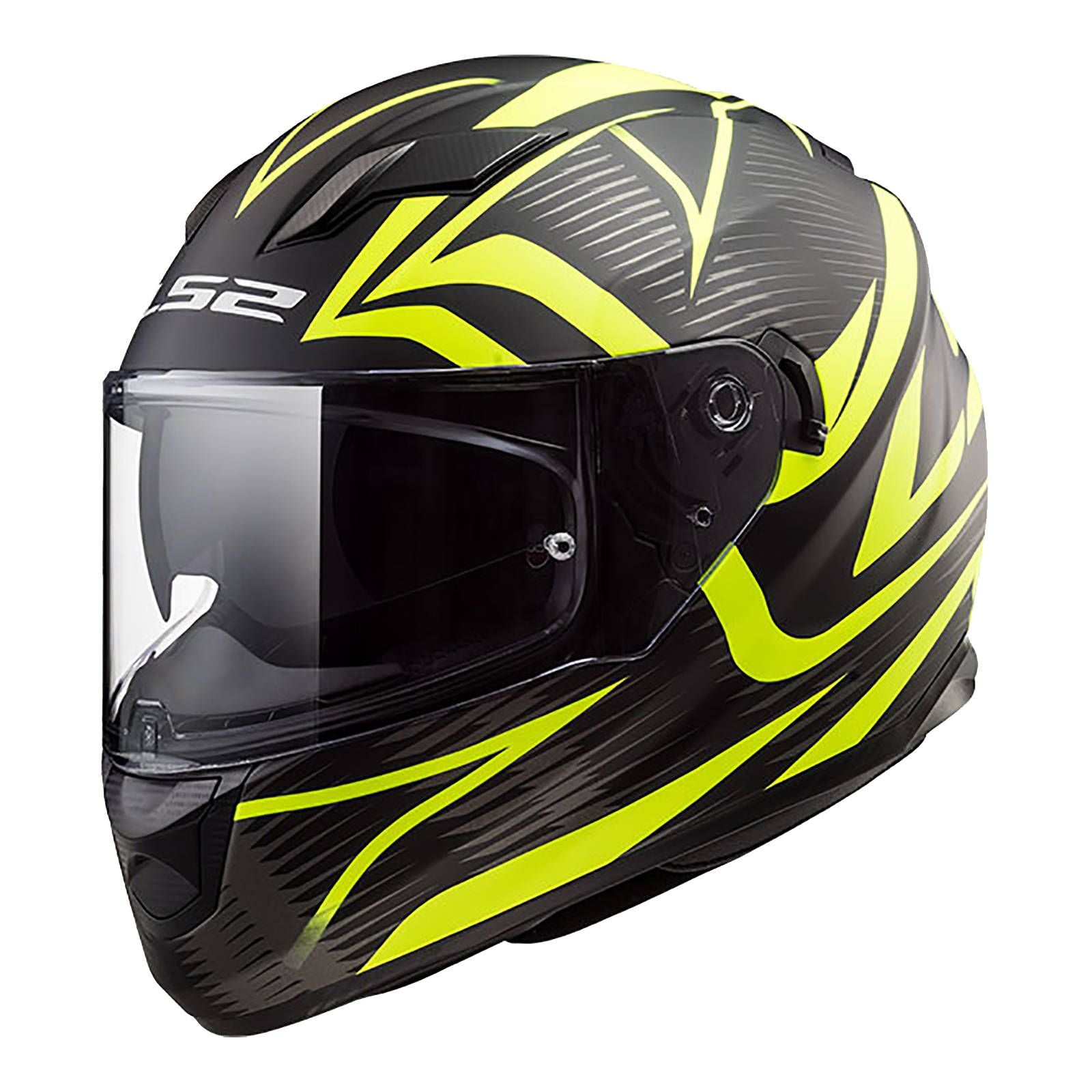 New LS2 FF320 Stream EVO Jink Helmet - Matte Black / Hi-Vis (L) #LS2FF320JINMBYL