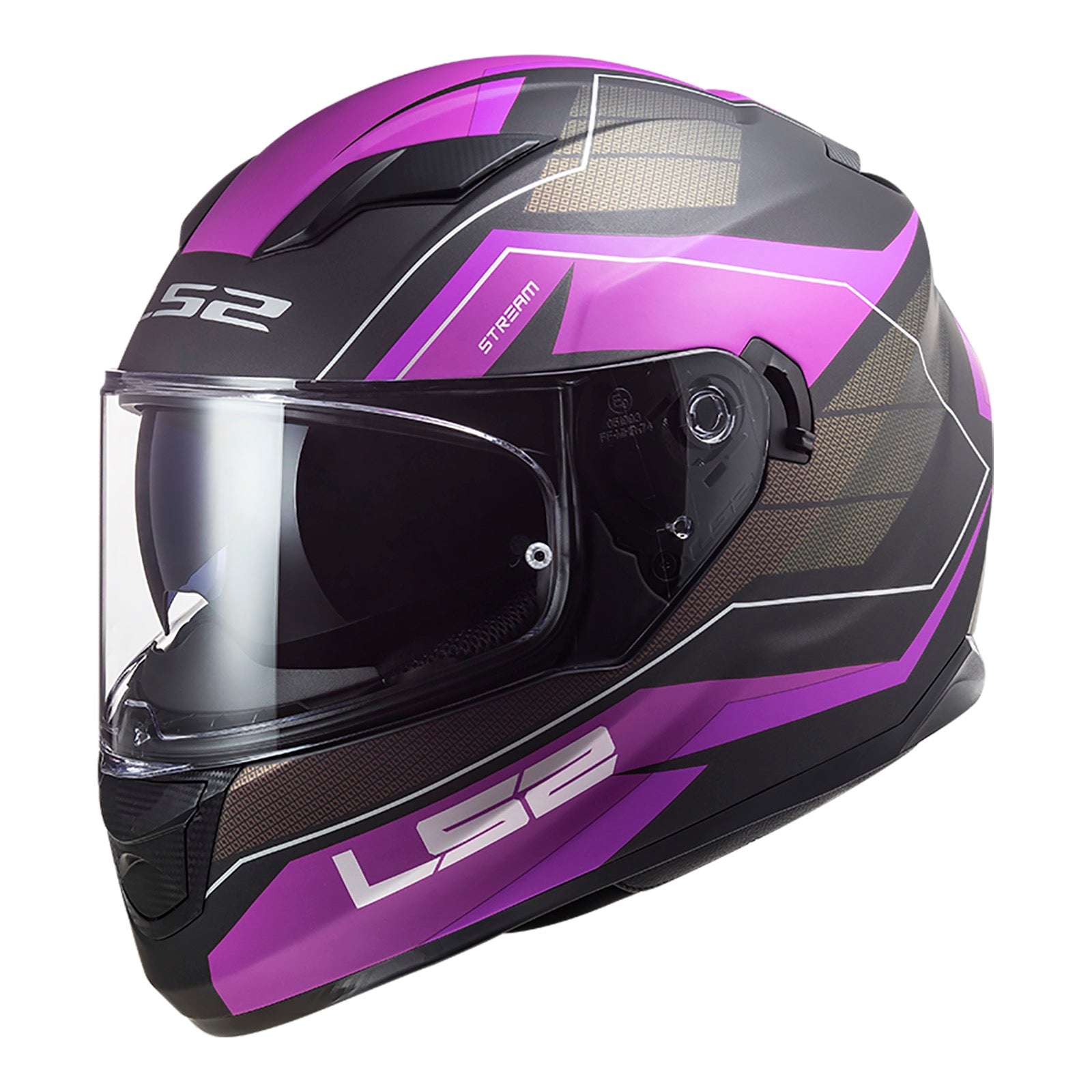 LS2 FF320 Stream EVO Mercury Helmet - Matte Purple/Titanium (M) #LS2FF320MERMPTM