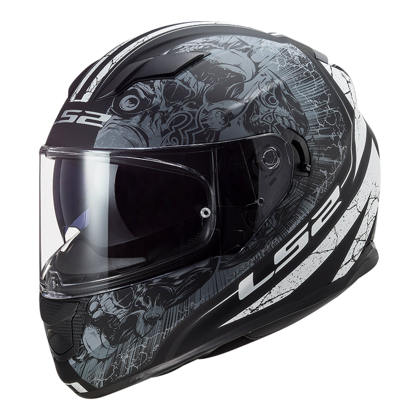 LS2 FF320 Stream EVO Throne Helmet - Matte Black / Titanium (S) #LS2FF320THRMBTS