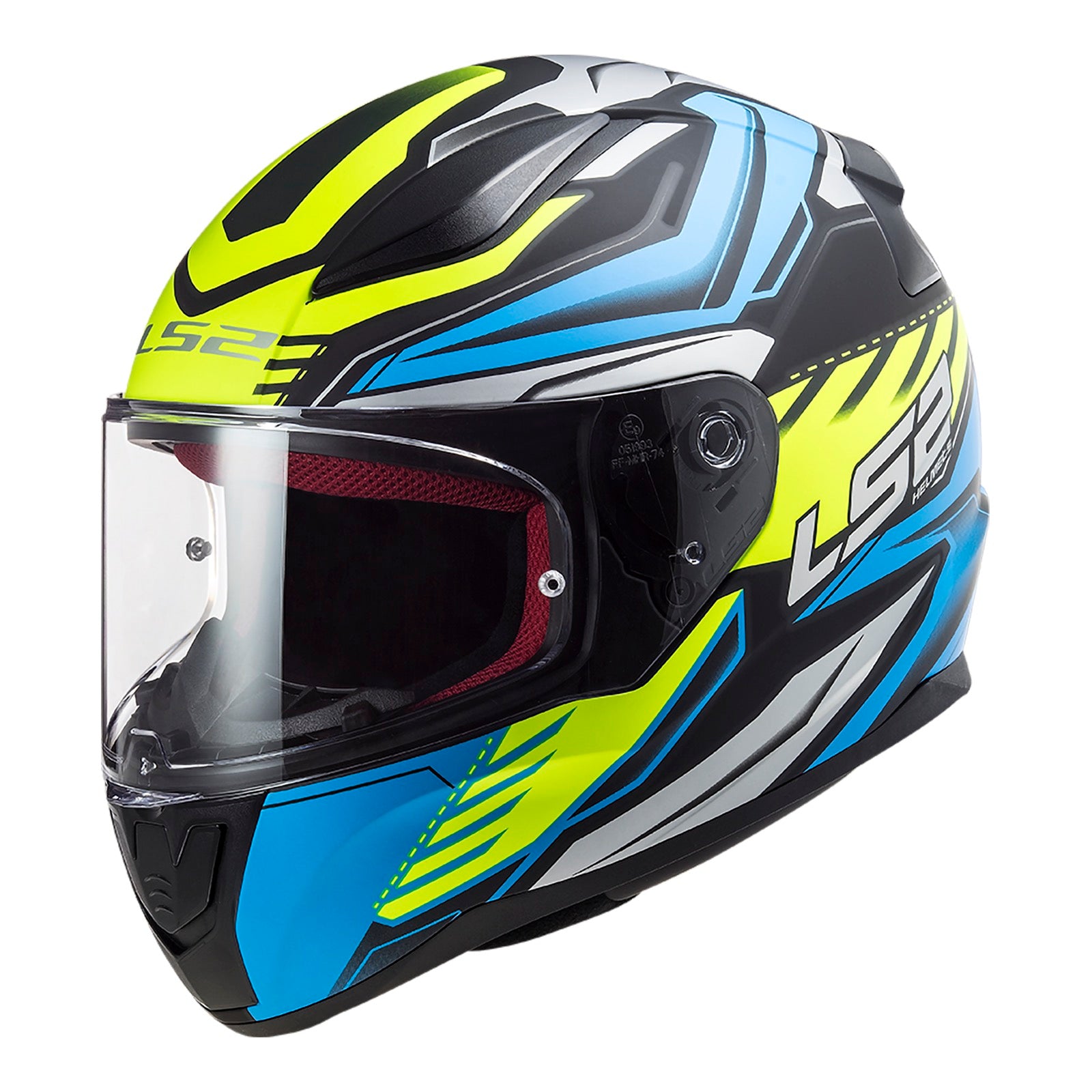 LS2 FF353 Rapid Gale Helmet - Matte Blue / Black / Fluro Yellow (XL)