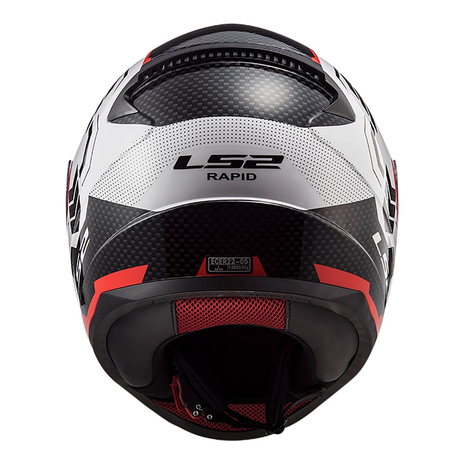 New LS2 FF353 RAPID GHOST WHT//BLK//RED LGE LS2FF353GHWBRL