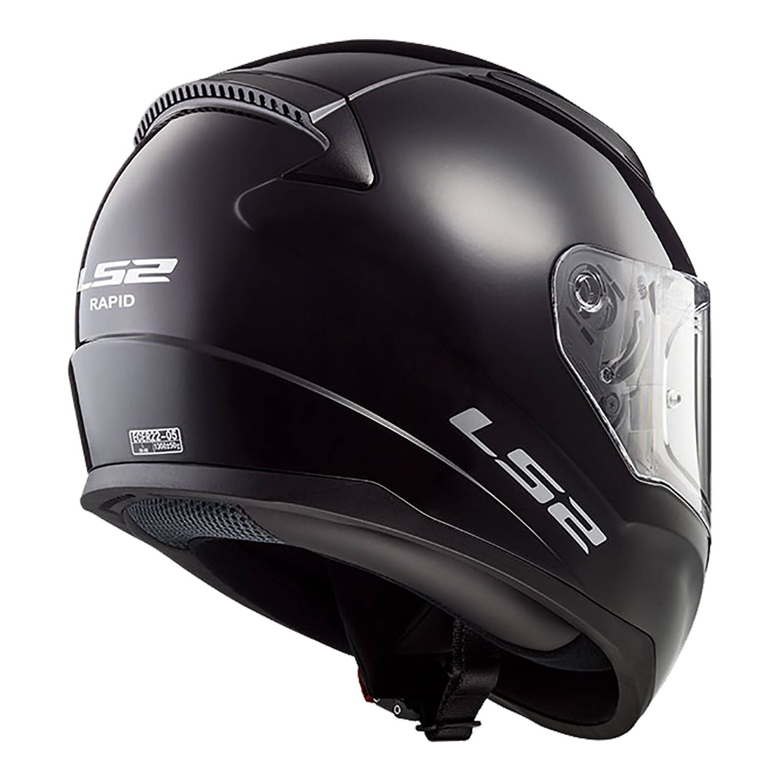 New LS2 FF353J Rapid Mini Helmet - Black (L) #LS2FF353JBYL