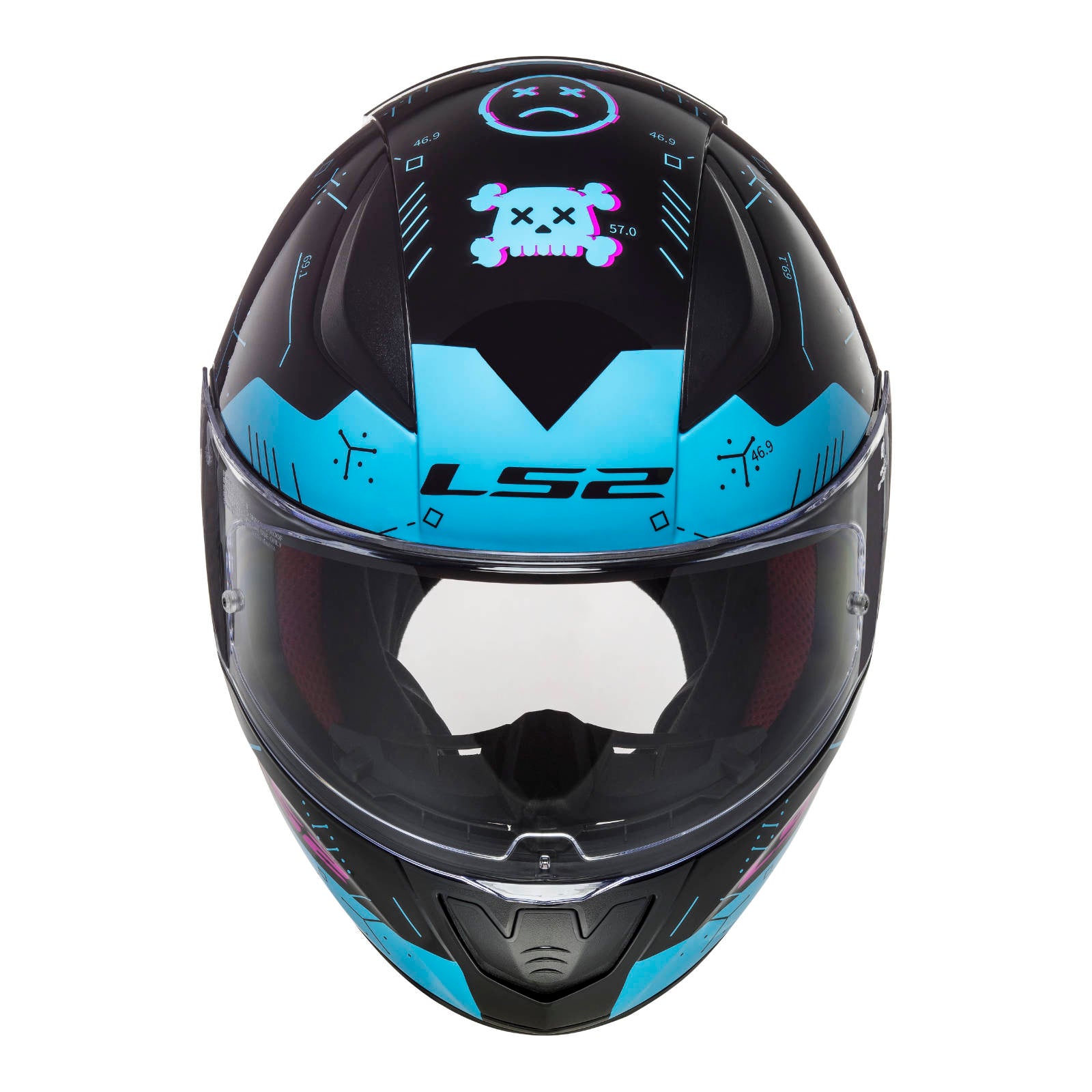 New LS2 FF353 Rapid Player Helmet - Black / Blue (2XL) #LS2FF353PLAYER2XL