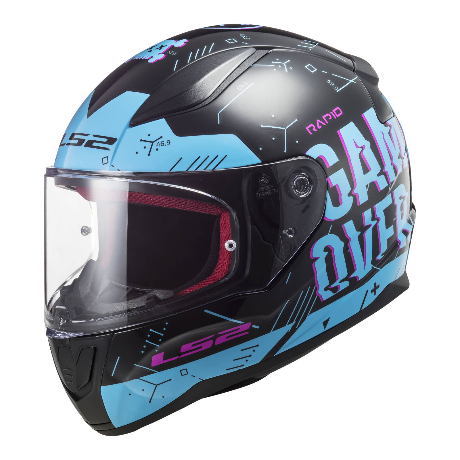 New LS2 FF353 Rapid Player Helmet - Black / Blue (3XL) #LS2FF353PLAYER3XL | Australian Moto Spares