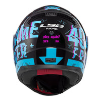 New LS2 FF353 Rapid Player Helmet - Black / Blue (XS) #LS2FF353PLAYERXS