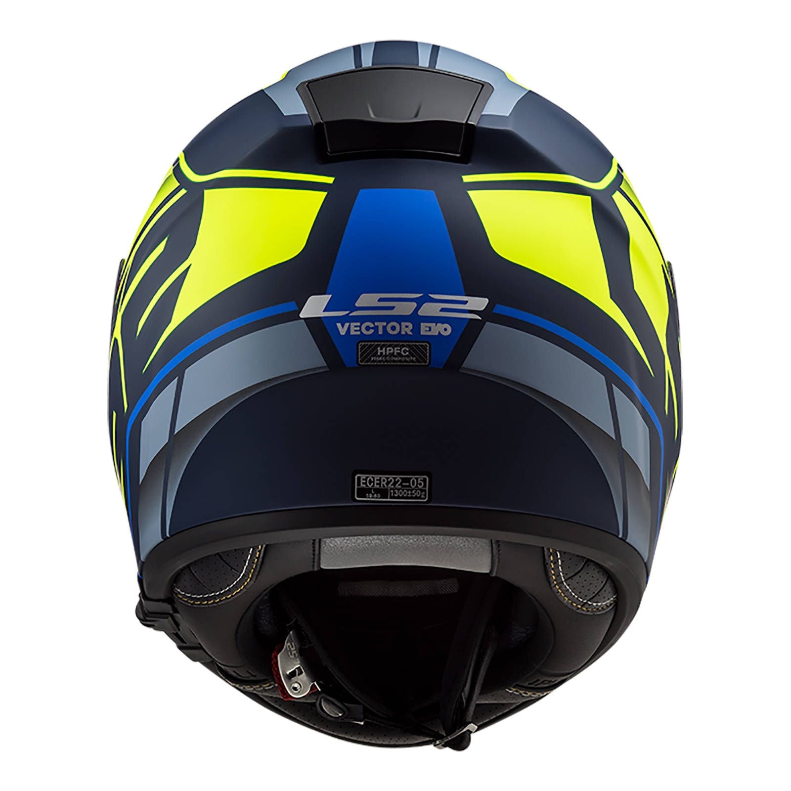 LS2 FF397 Vector EVO Kripton Helmet - Matte Blue / Hi-Vis (2XL) LS2FF397KRMBY2XL