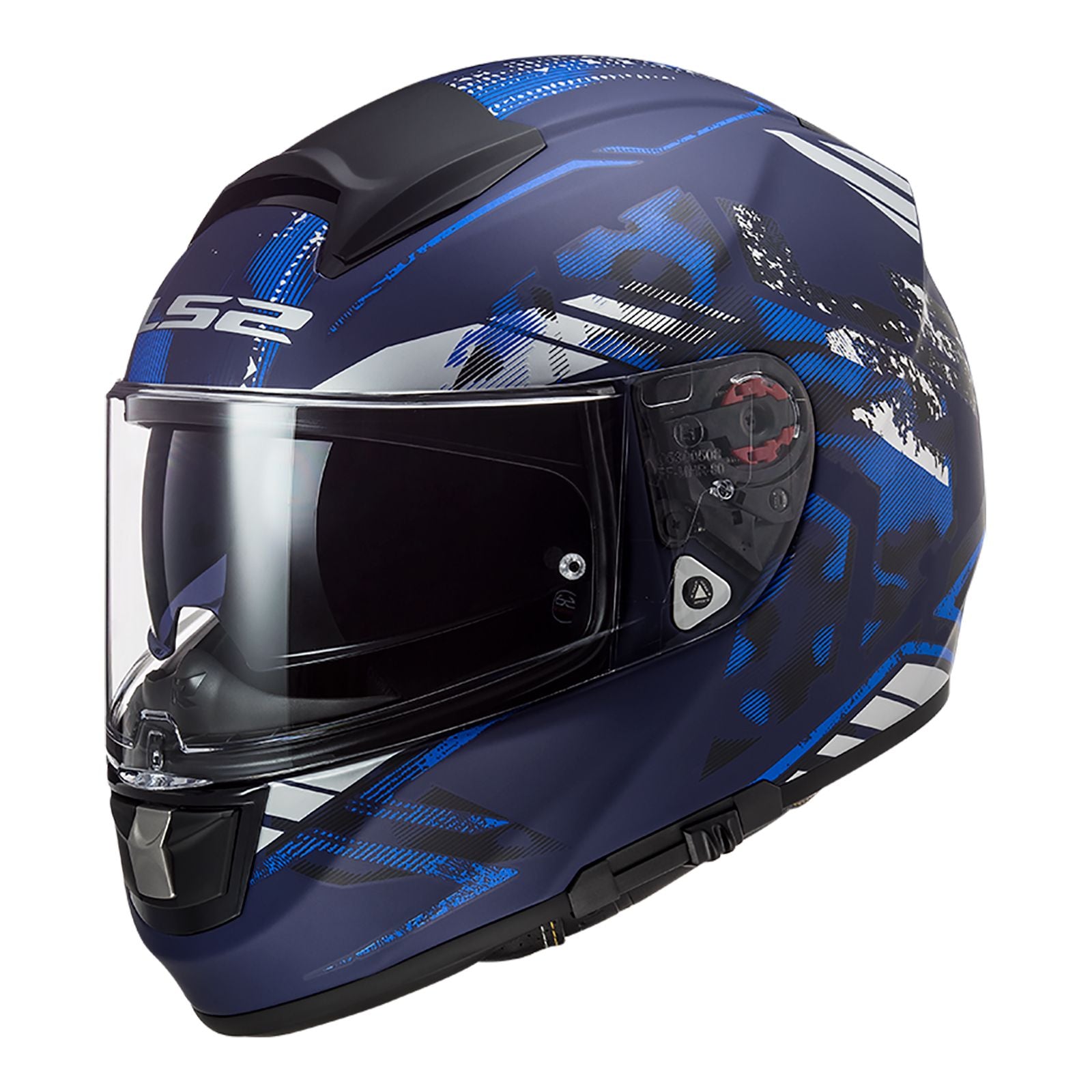 New LS2 FF397 Vector EVO Stencil Helmet - Matte Blue (L) #LS2FF397STEMBL