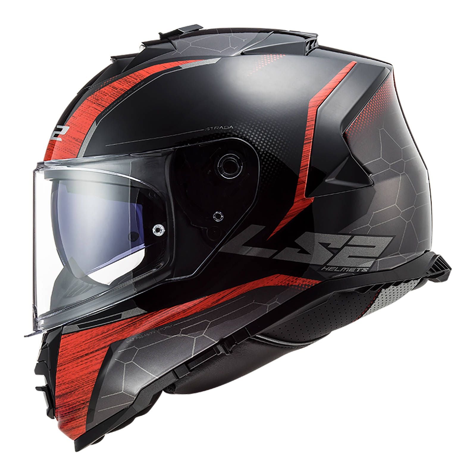 New LS2 FF800 Storm Classy Helmet - Black / Red (M) #LS2FF800CLASBKRM