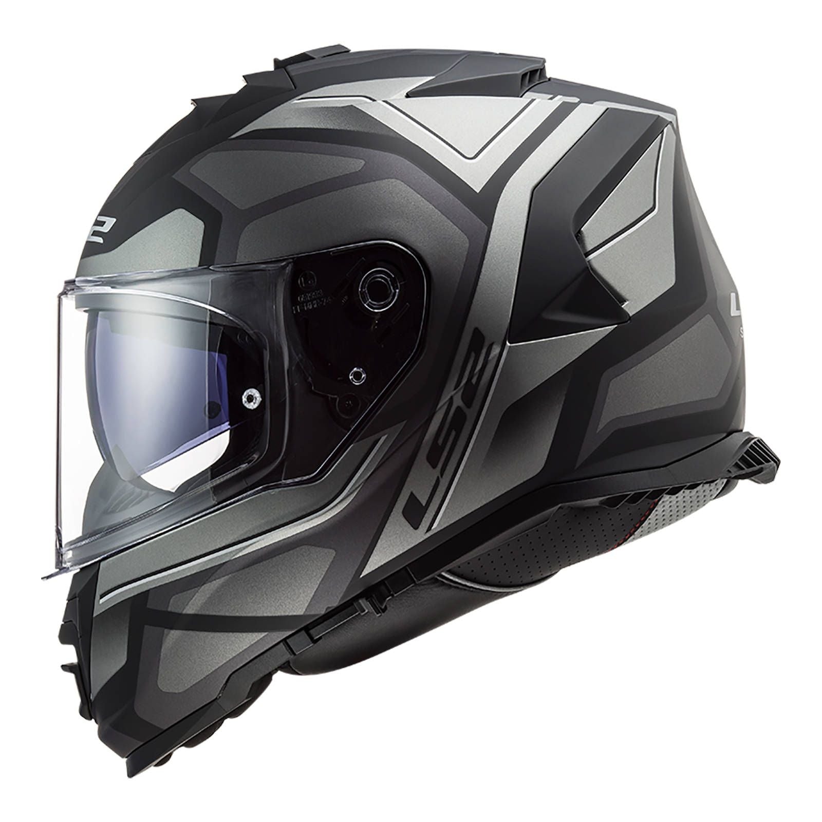 LS2 FF800 Storm Faster Helmet - Matte Black / Titanium (3XL) #LS2FF800FASMBT3XL