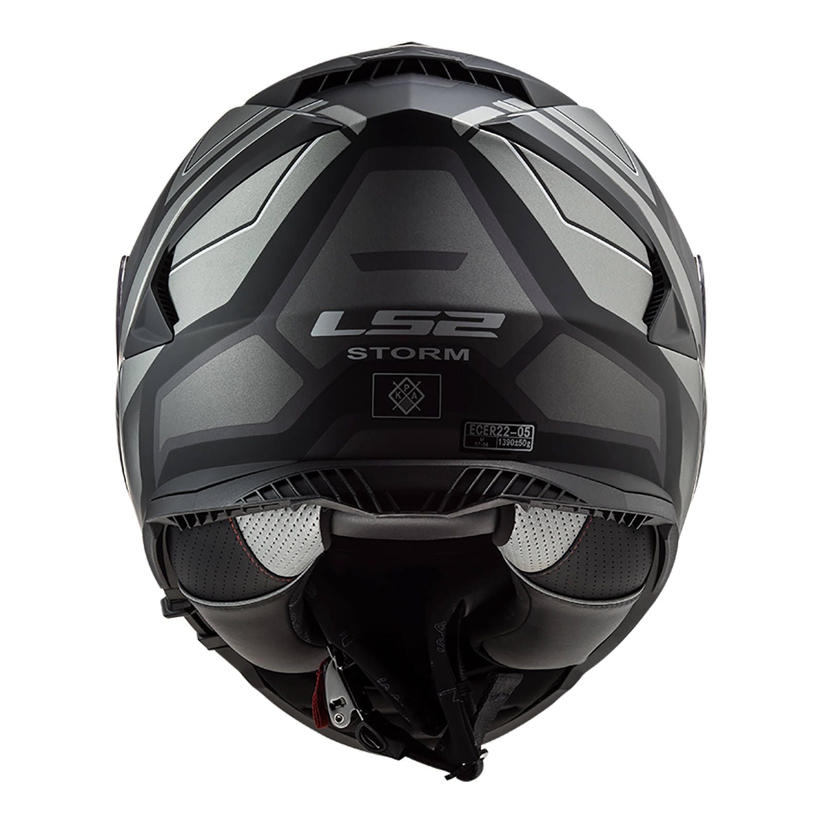 LS2 FF800 Storm Faster Helmet - Matte Black / Titanium (3XL) #LS2FF800FASMBT3XL