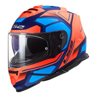 LS2 FF800 Storm Faster Helmet - Matte Fluro Orange / Blue (2XL)