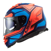 LS2 FF800 Storm Faster Helmet - Matte Fluro Orange / Blue (2XL)