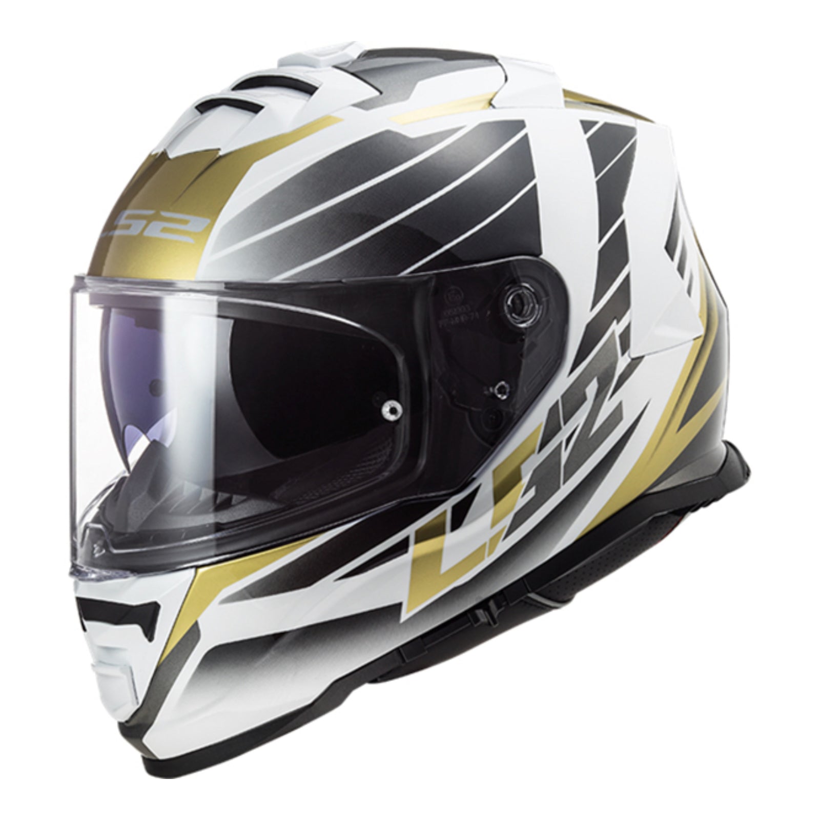 New LS2 Ff800 Storm Nerve Helmet - White/Antique Gold (2XL) LS2FF800NERVGOLD2XL | Australian Moto Spares
