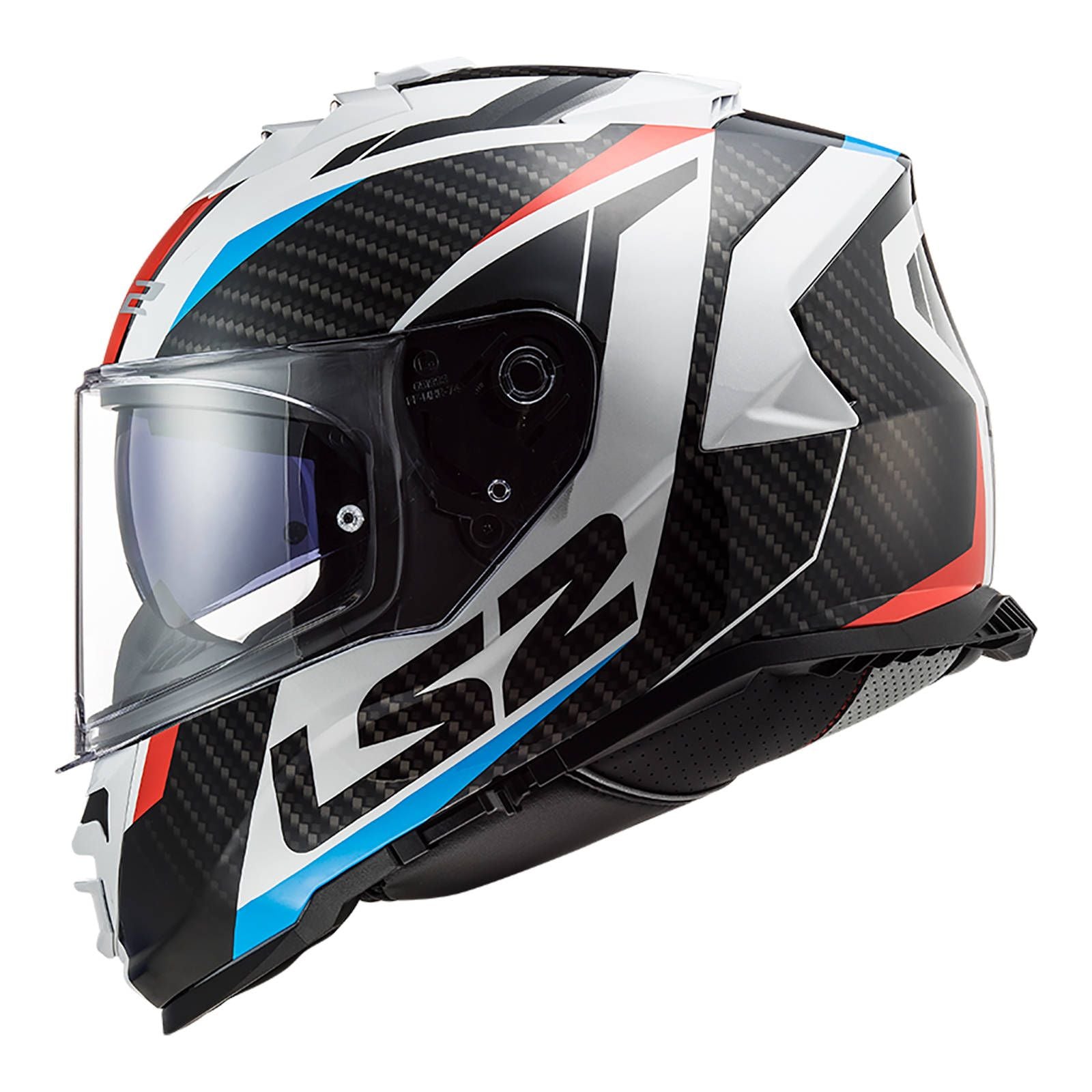 New LS2 FF800 Storm Racer Helmet - White / Blue / Red (2XL) #LS2FF800RACWBR2XL