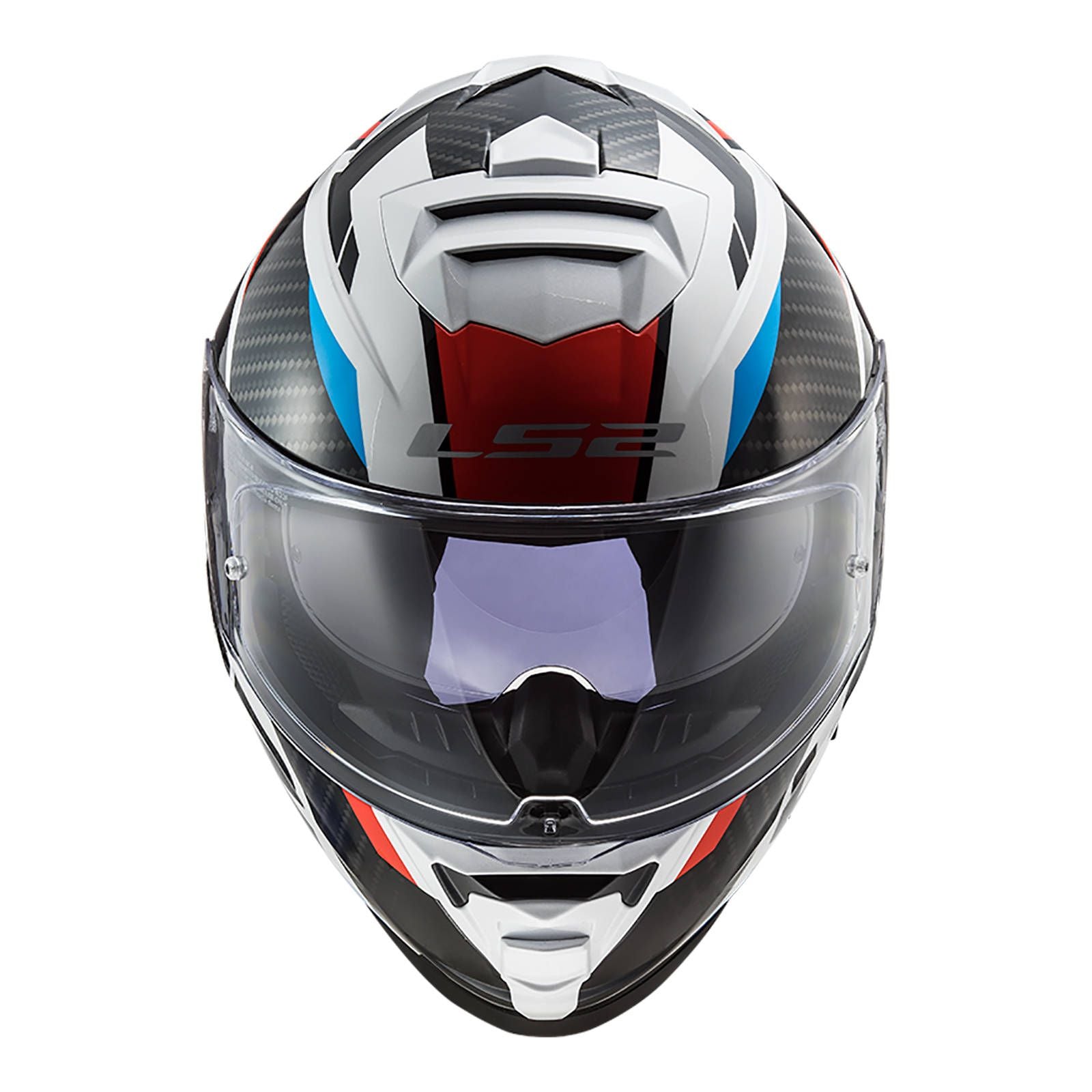 New LS2 FF800 Storm Racer Helmet - White / Blue / Red (M) #LS2FF800RACWBRM