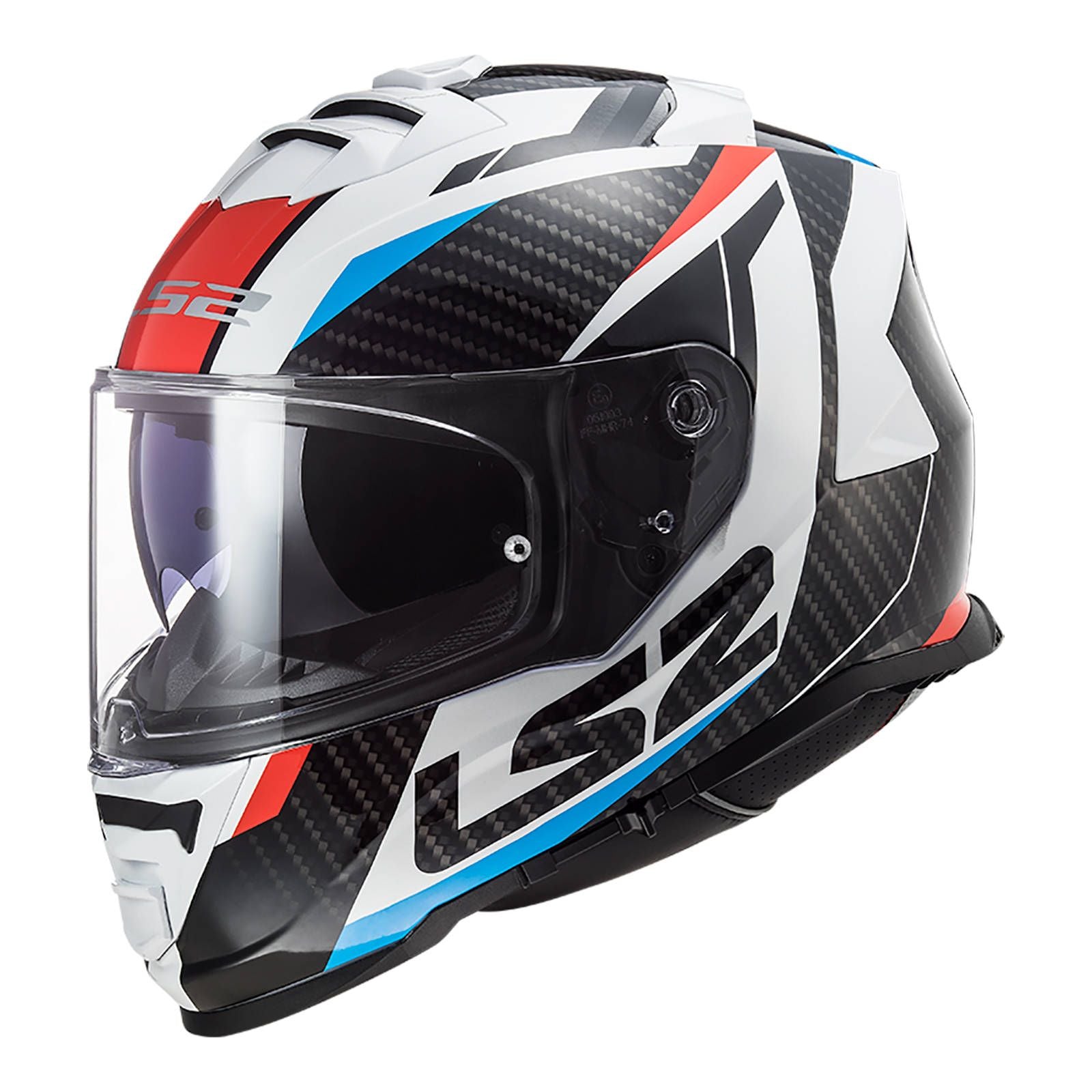 New LS2 FF800 Storm Racer Helmet - White / Blue / Red (S) #LS2FF800RACWBRS