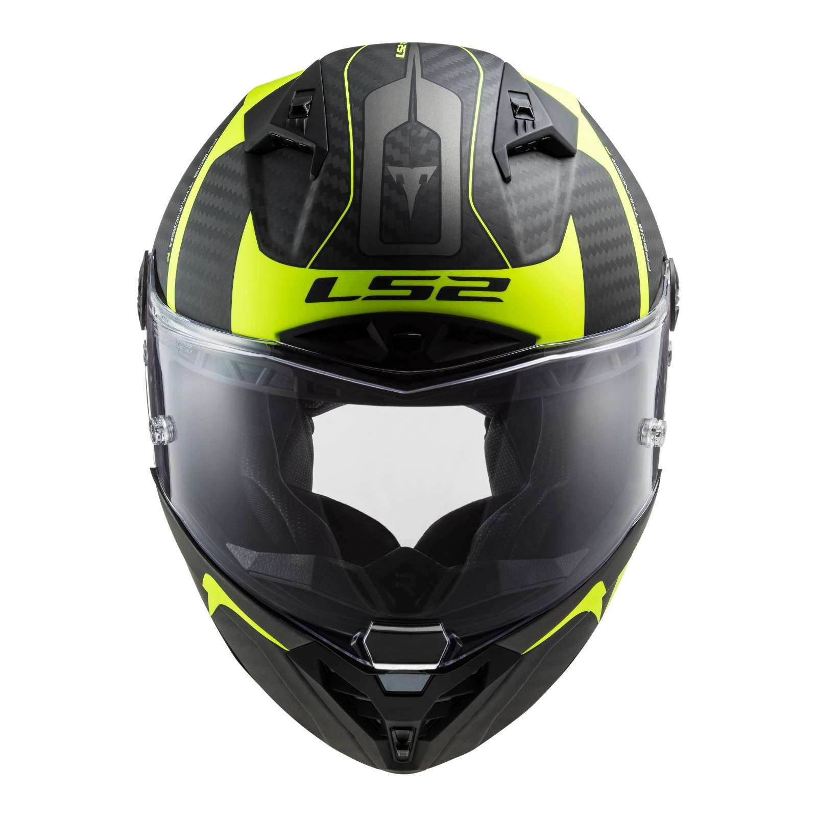 New LS2 FF805C Thunder Carbon Helmet - Hi-Vis / Yellow (M) #LS2FF805BLKHVY6KM