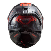 LS2 FF805 Thunder Carbon Sputnik Helmet - Gloss Metal / Red (S) #LS2FF805METREDS