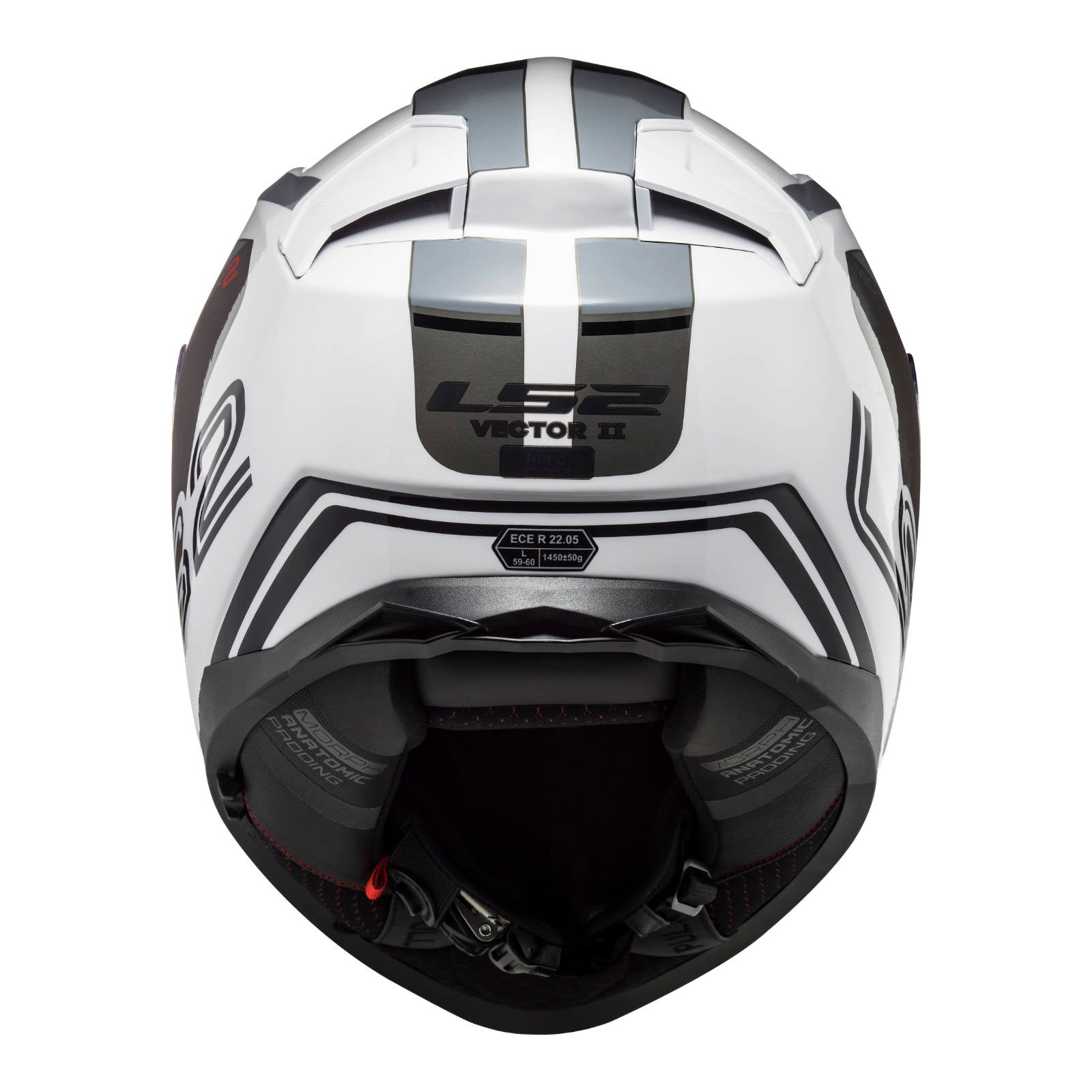 LS2 FF811 Vector II Metric Helmet - White / Titanium / Silver (2XL)