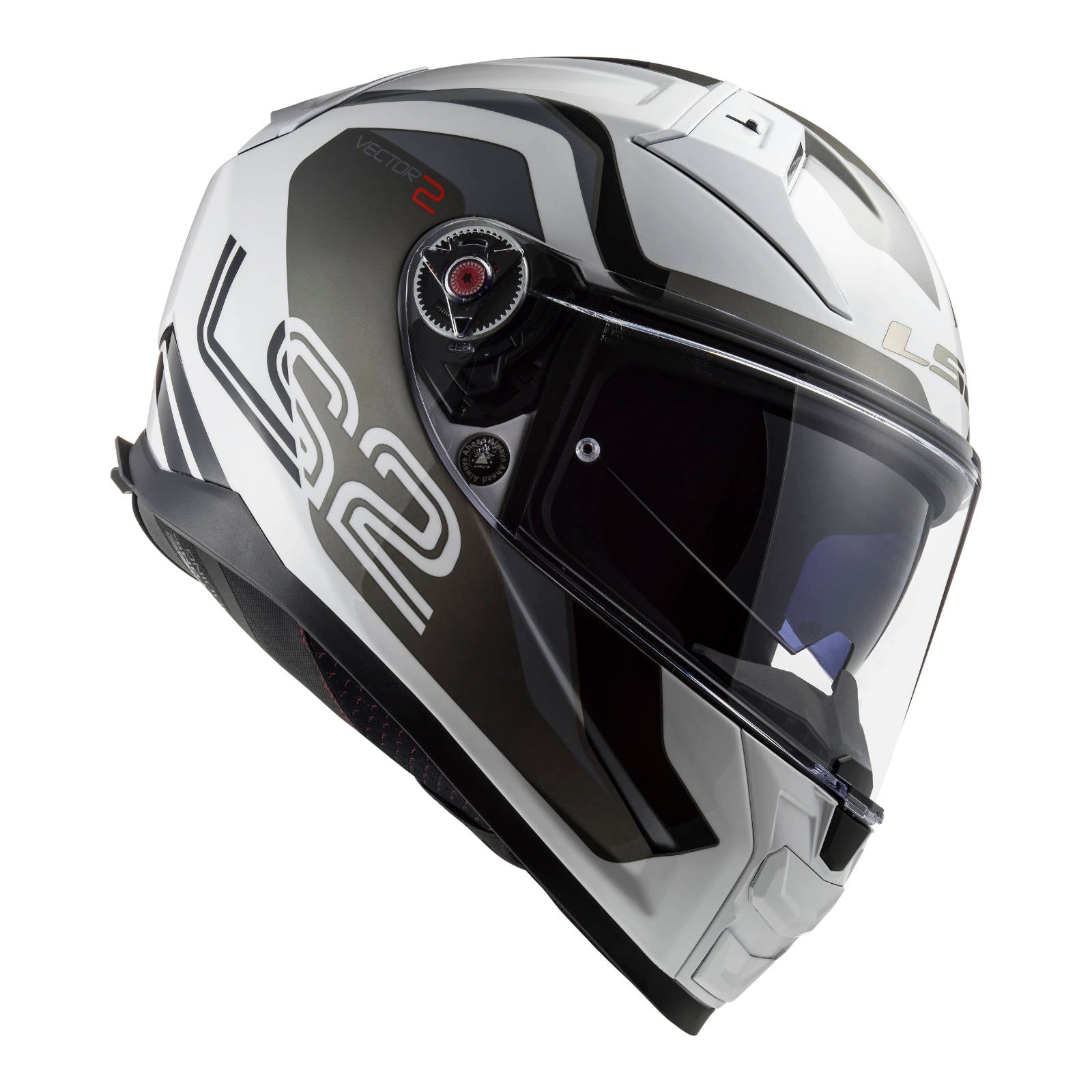 LS2 FF811 Vector II Metric Helmet - White / Titanium / Silver (L)