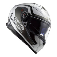 LS2 FF811 Vector II Metric Helmet - White / Titanium / Silver (L)