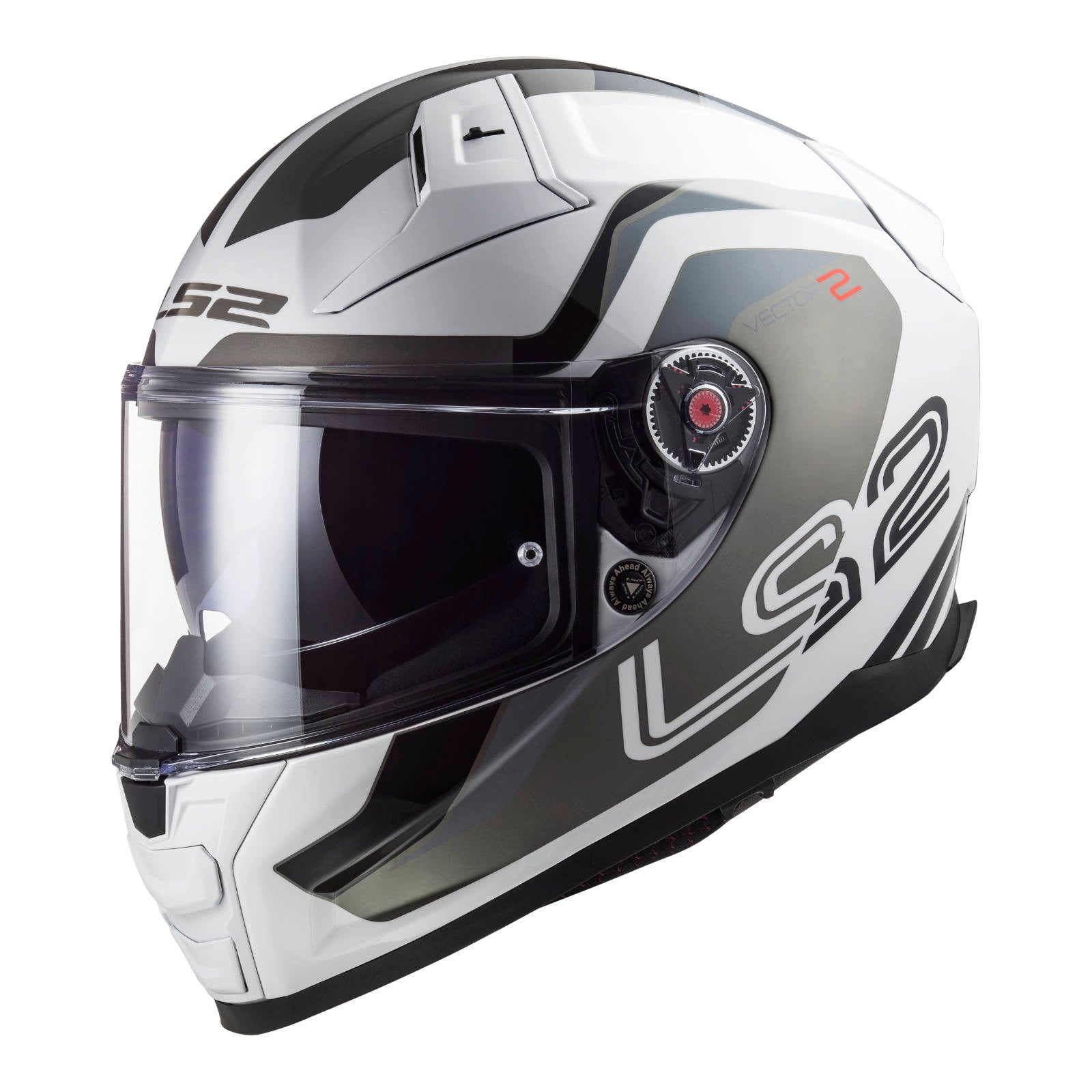 LS2 FF811 Vector II Metric Helmet - White / Titanium / Silver (S)