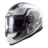 LS2 FF811 Vector II Metric Helmet - White / Titanium / Silver (S)