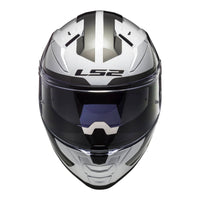 LS2 FF811 Vector II Metric Helmet - White / Titanium / Silver (XL)