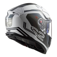 LS2 FF811 Vector II Metric Helmet - White / Titanium / Silver (XL)