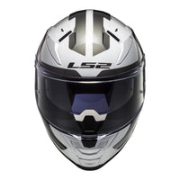 LS2 FF811 Vector II Metric Helmet - White / Titanium / Silver (XS)