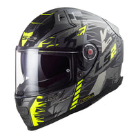 LS2 FF811 Vector II Techbot Helmet - Matte Titanium / Hi-Vis / Yellow (2XL)