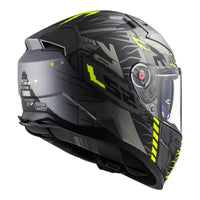 LS2 FF811 Vector II Techbot Helmet - Matte Titanium / Hi-Vis / Yellow (2XL)