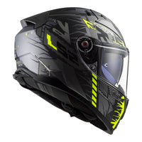 LS2 FF811 Vector II Techbot Helmet - Matte Titanium / Hi-Vis / Yellow (2XL)