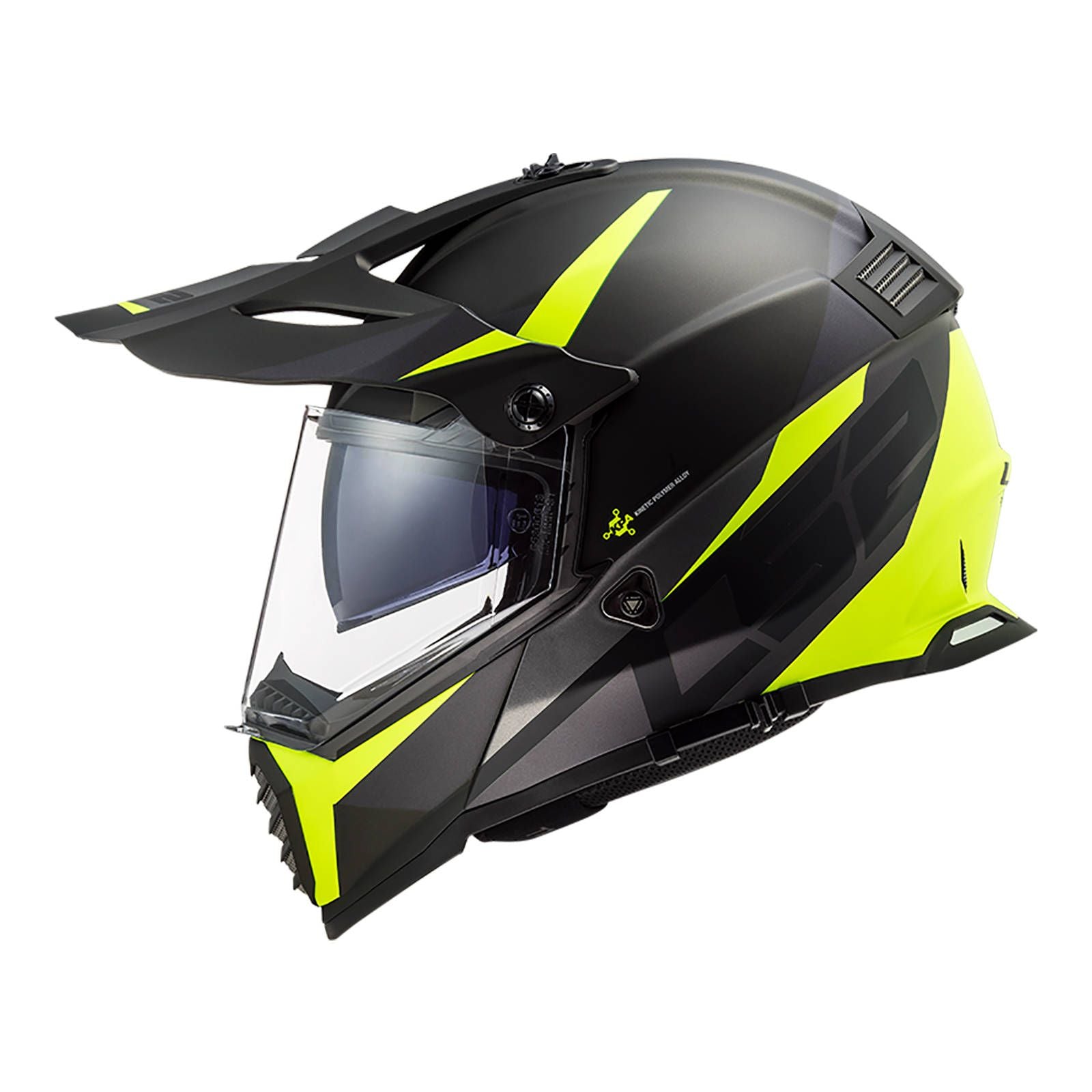 LS2 Pioneer Evo Router Helmet - Matte Black / Hi-Vis (2XL) #LS2MX436EROMBY2XL